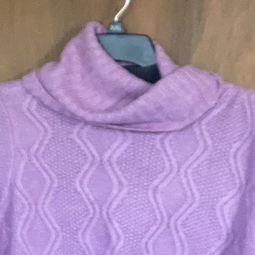 Sonoma sweater cowlneck supersoft tunic lavender casual boho office M - Picture 4 of 17